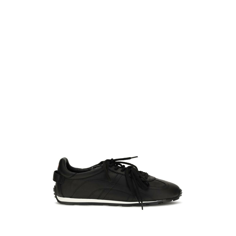 Dsquared² Black Calf Leather Bos Taurus Athletic Sneakers