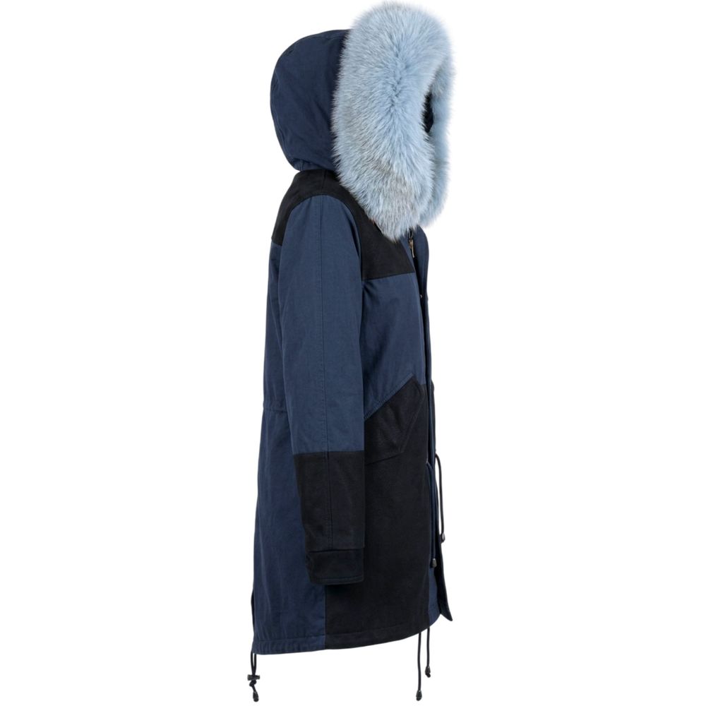 Mr&Mrs Italy Blue Cotton Women's Jacket