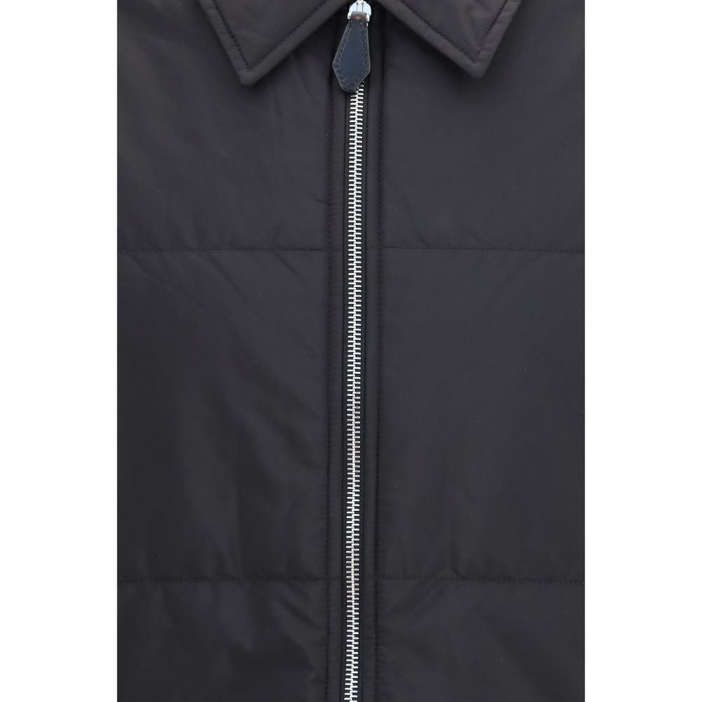 Prada Black Wool Oves Aries Full-Length Jacket