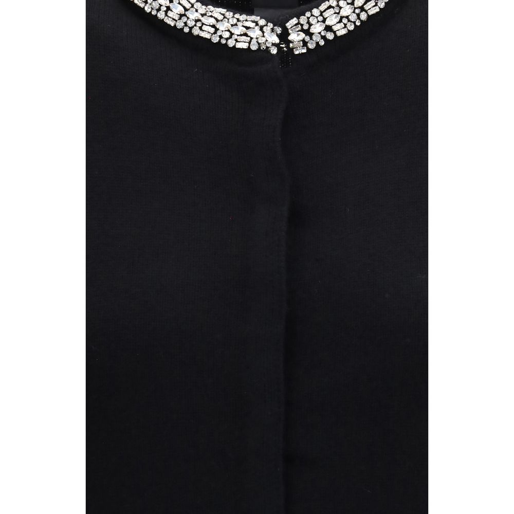 PINKO Black Wool Oves Aries Cardigan