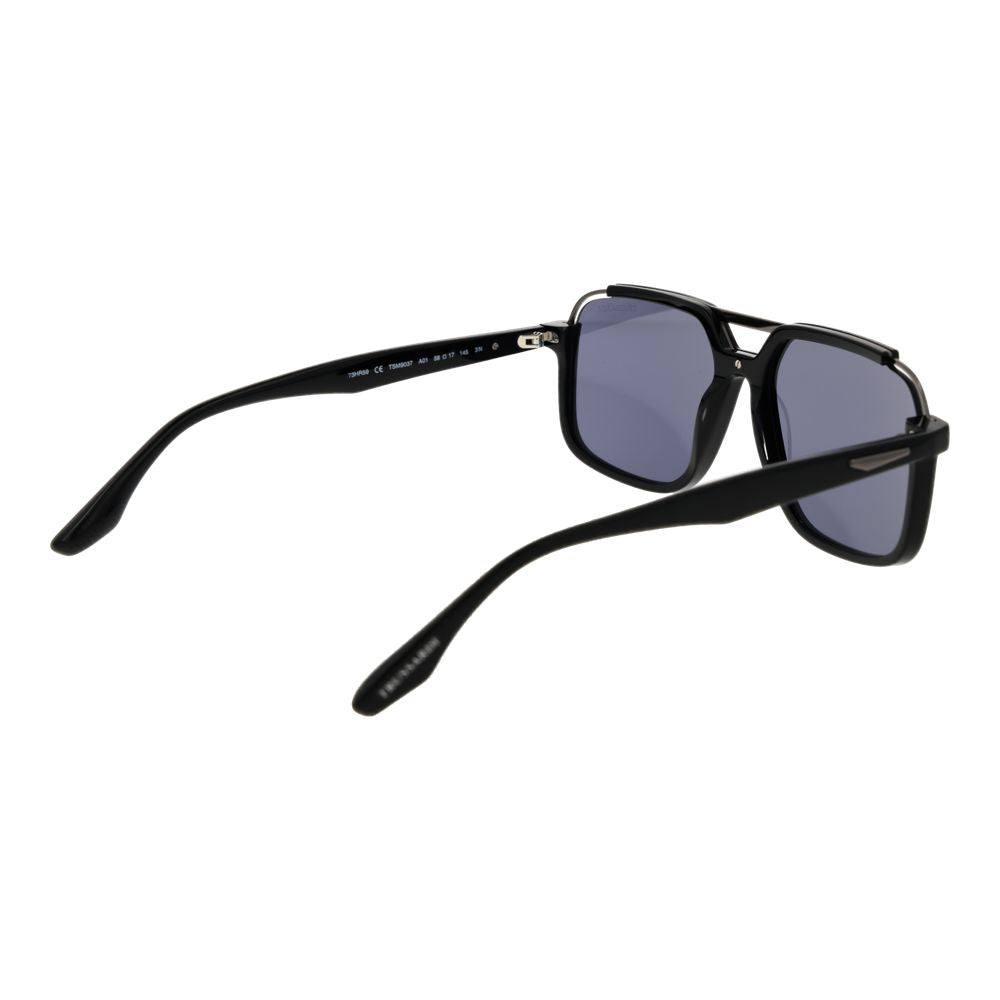 Trussardi Black Acetate & Stainless Steel Sunglasses