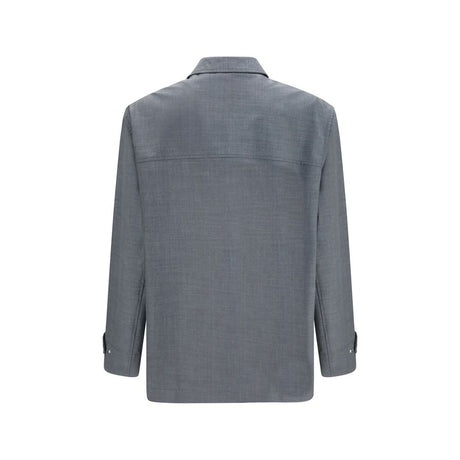 Brunello Cucinelli Gray Wool Oves Aries Full-Length Jacket