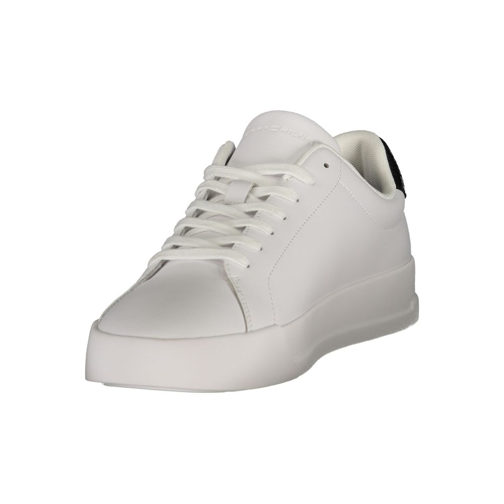 Tommy Hilfiger White Polyurethane Men Sneaker