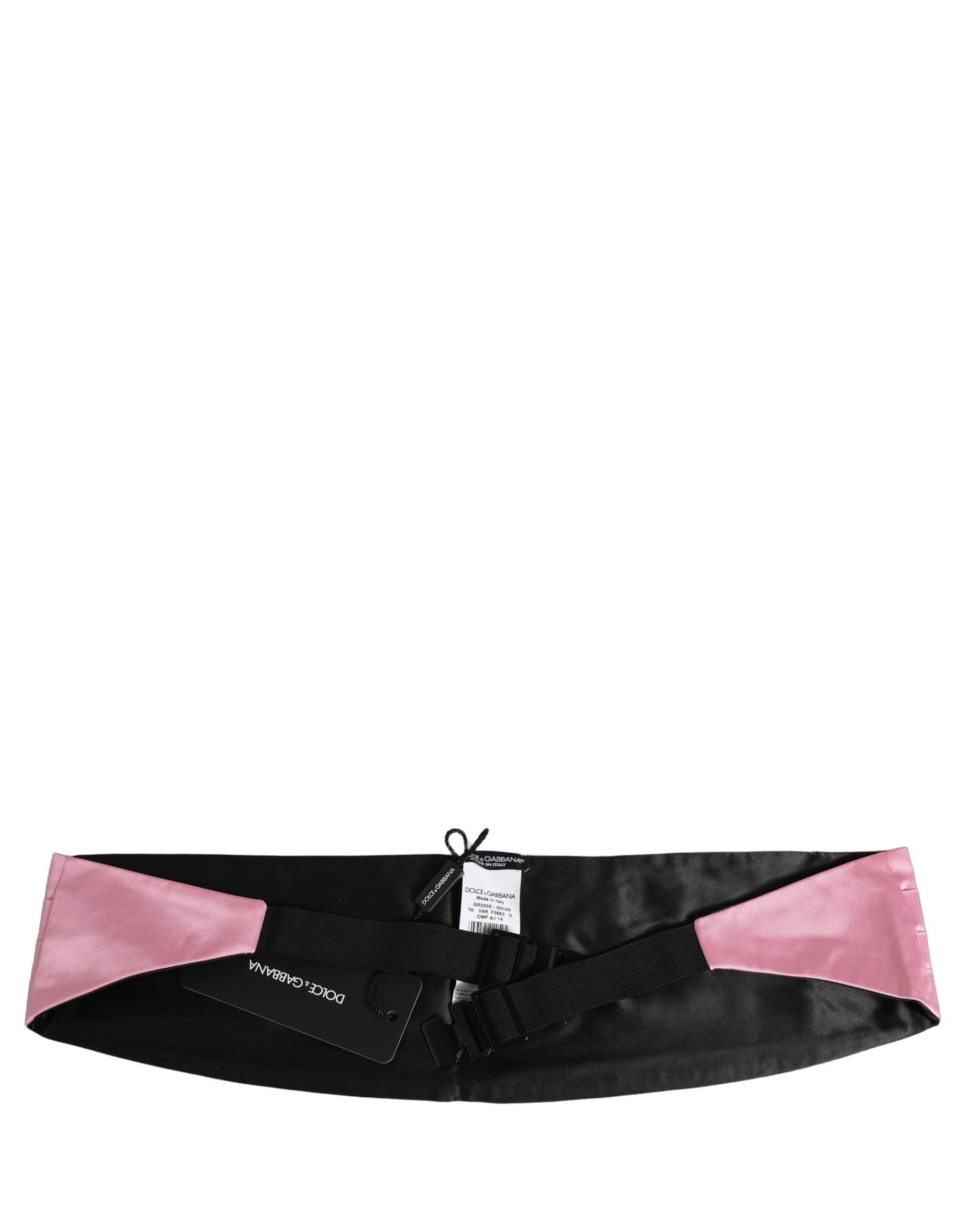 Dolce & Gabbana Pink Men 100% Silk Belt Waist Cummerbund