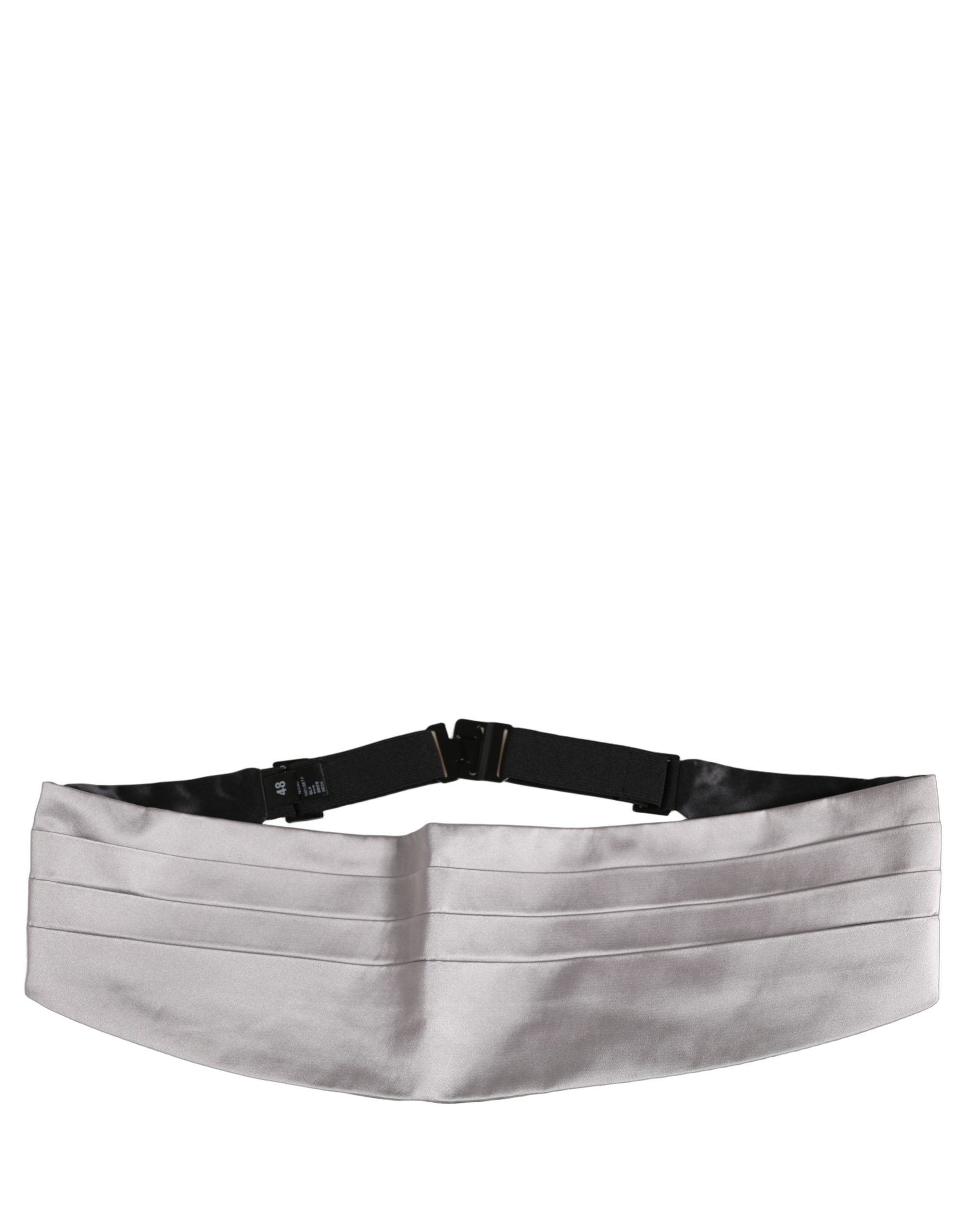 Dolce & Gabbana Gray Men 100% Silk Belt Waist Cummerbund