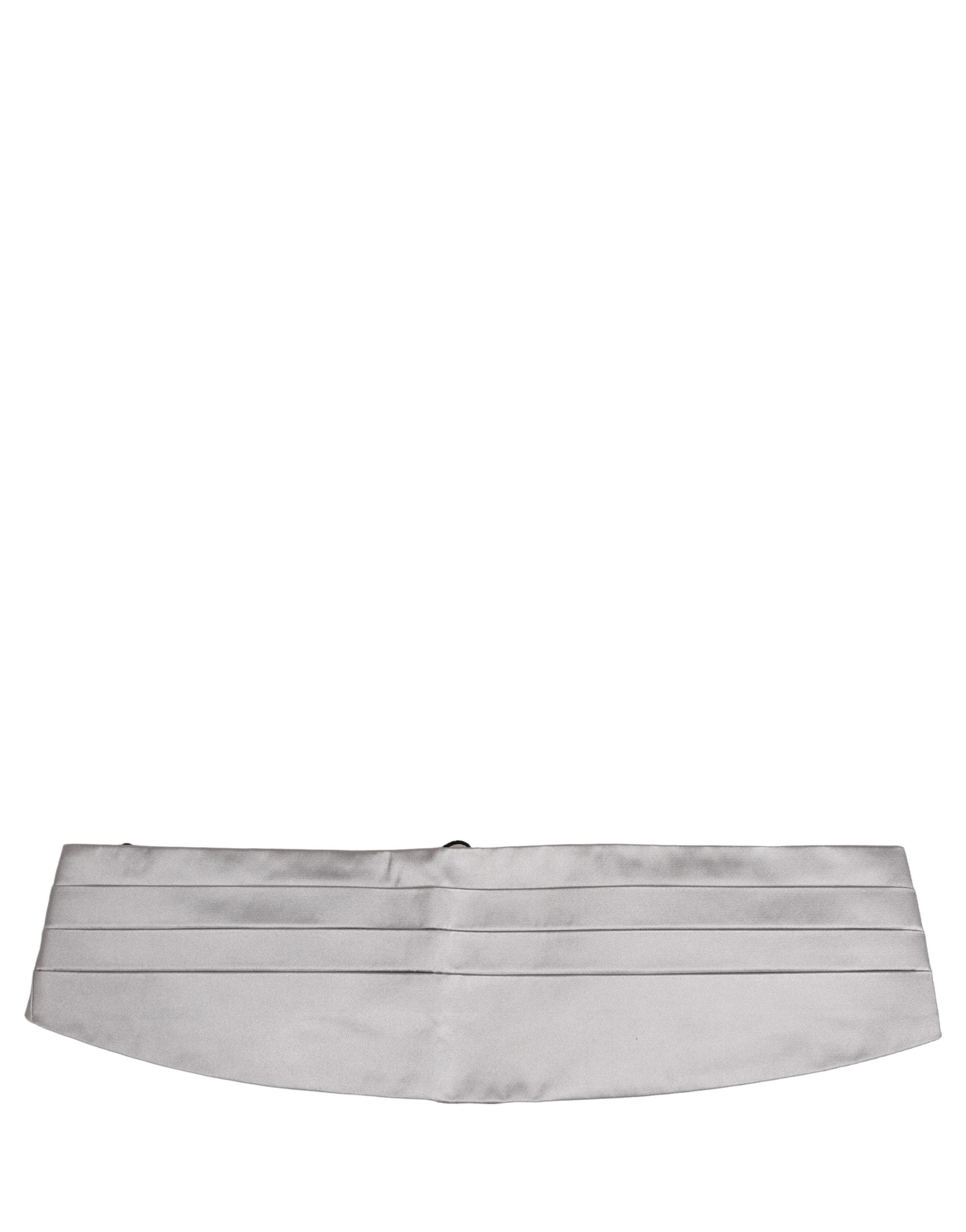 Dolce & Gabbana Gray Men 100% Silk Belt Waist Cummerbund