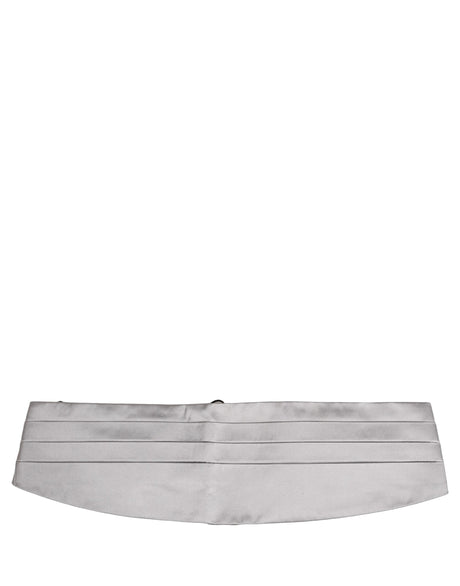 Dolce & Gabbana Gray Men 100% Silk Belt Waist Cummerbund