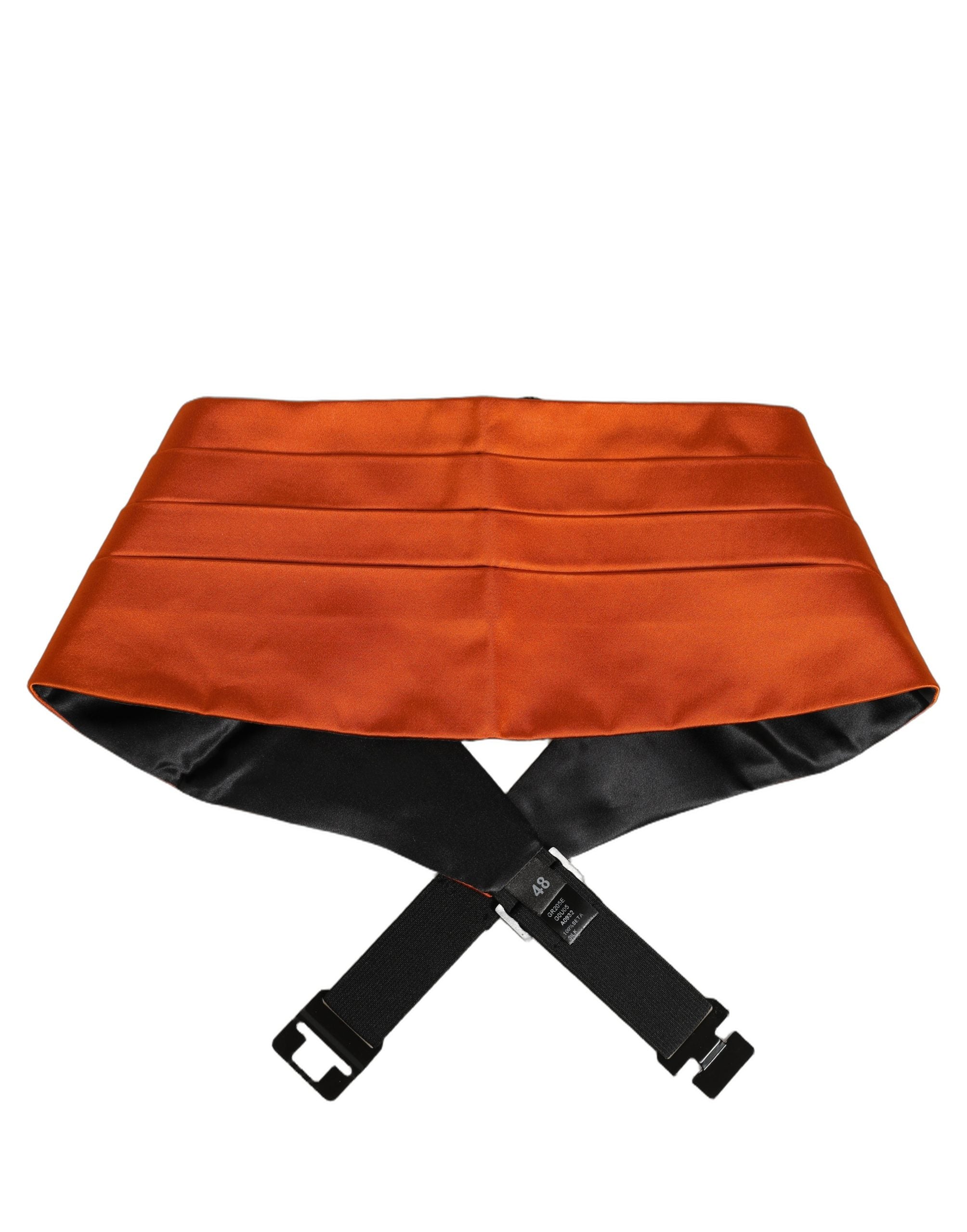 Dolce & Gabbana Orange 100% Silk Belt Waist Cummerbund