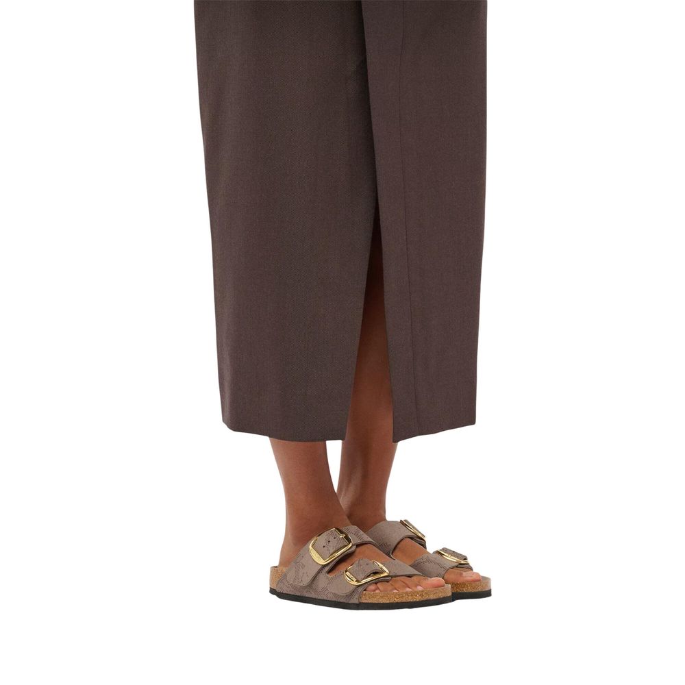Birkenstock Gray Synthetic Flat Sandals