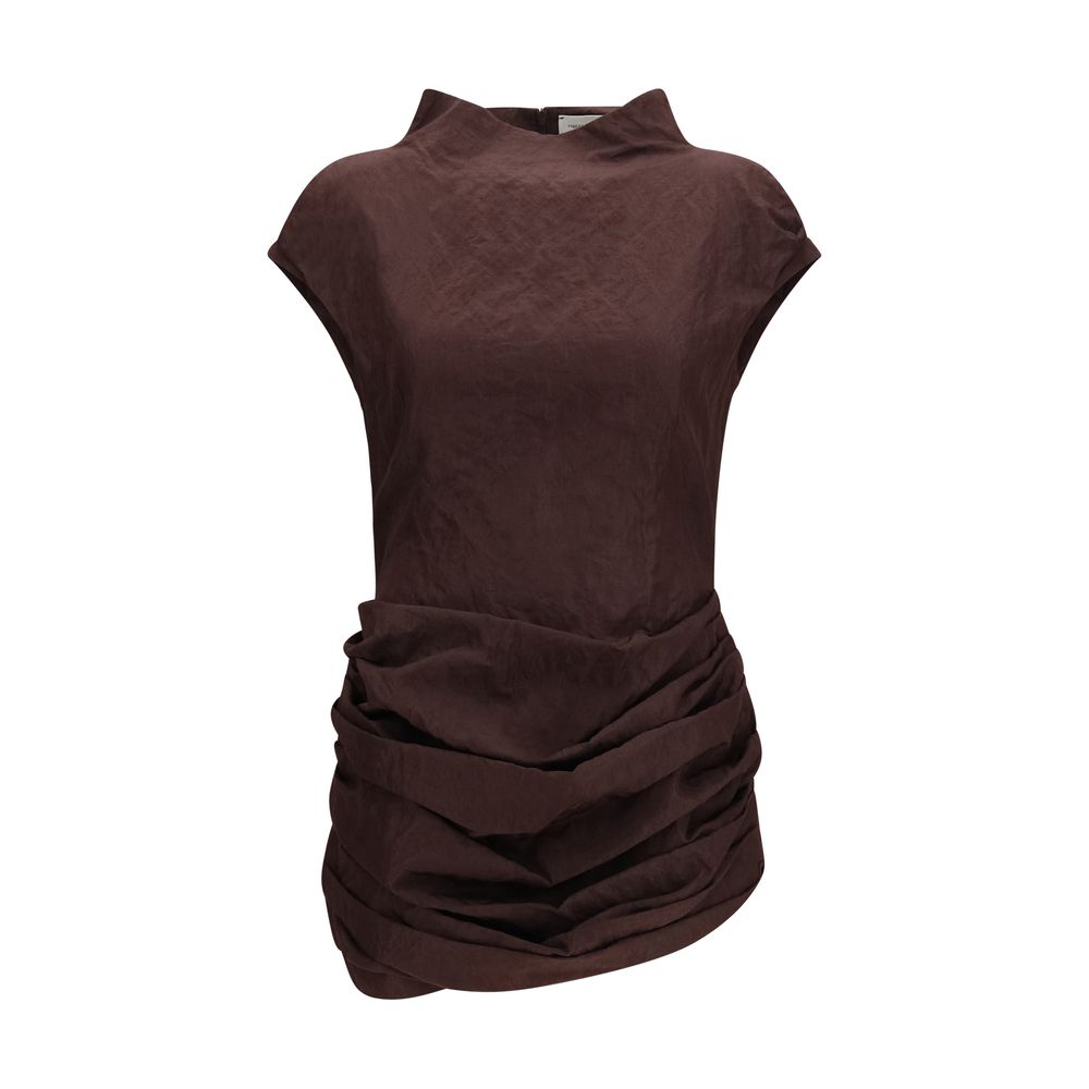 Magda Butrym Brown Cotton Casual Dress