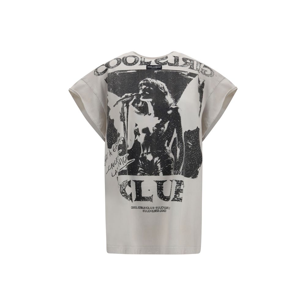 Dolce & Gabbana Gray Cotton T-Shirt