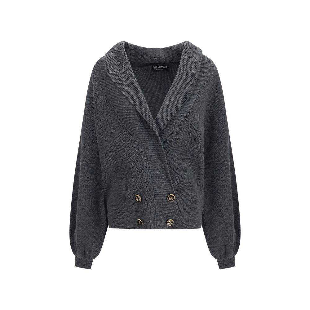 Dolce & Gabbana Gray Wool Oves Aries Cardigan