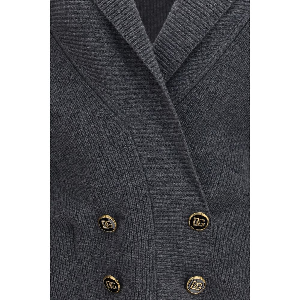 Dolce & Gabbana Gray Wool Oves Aries Cardigan