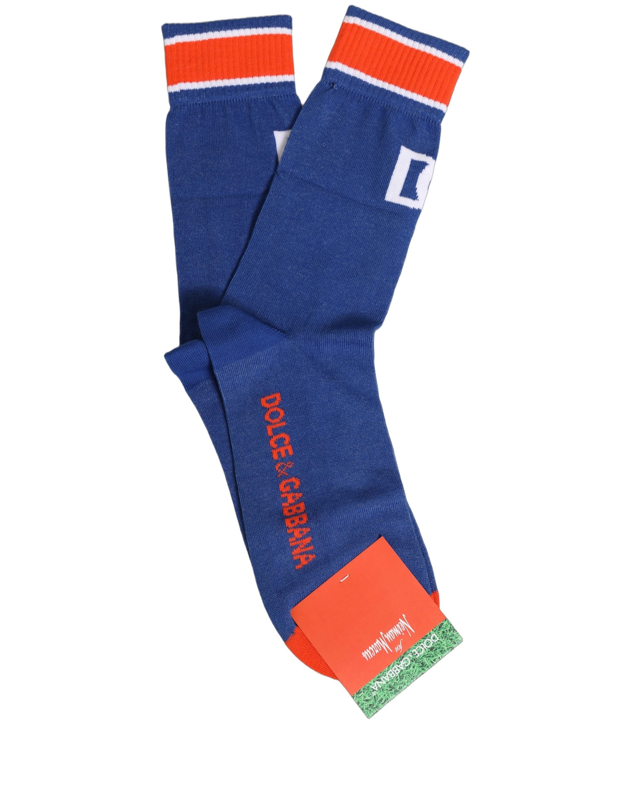 Dolce & Gabbana Men Multicolor Cotton Mid Calf Accessory Socks