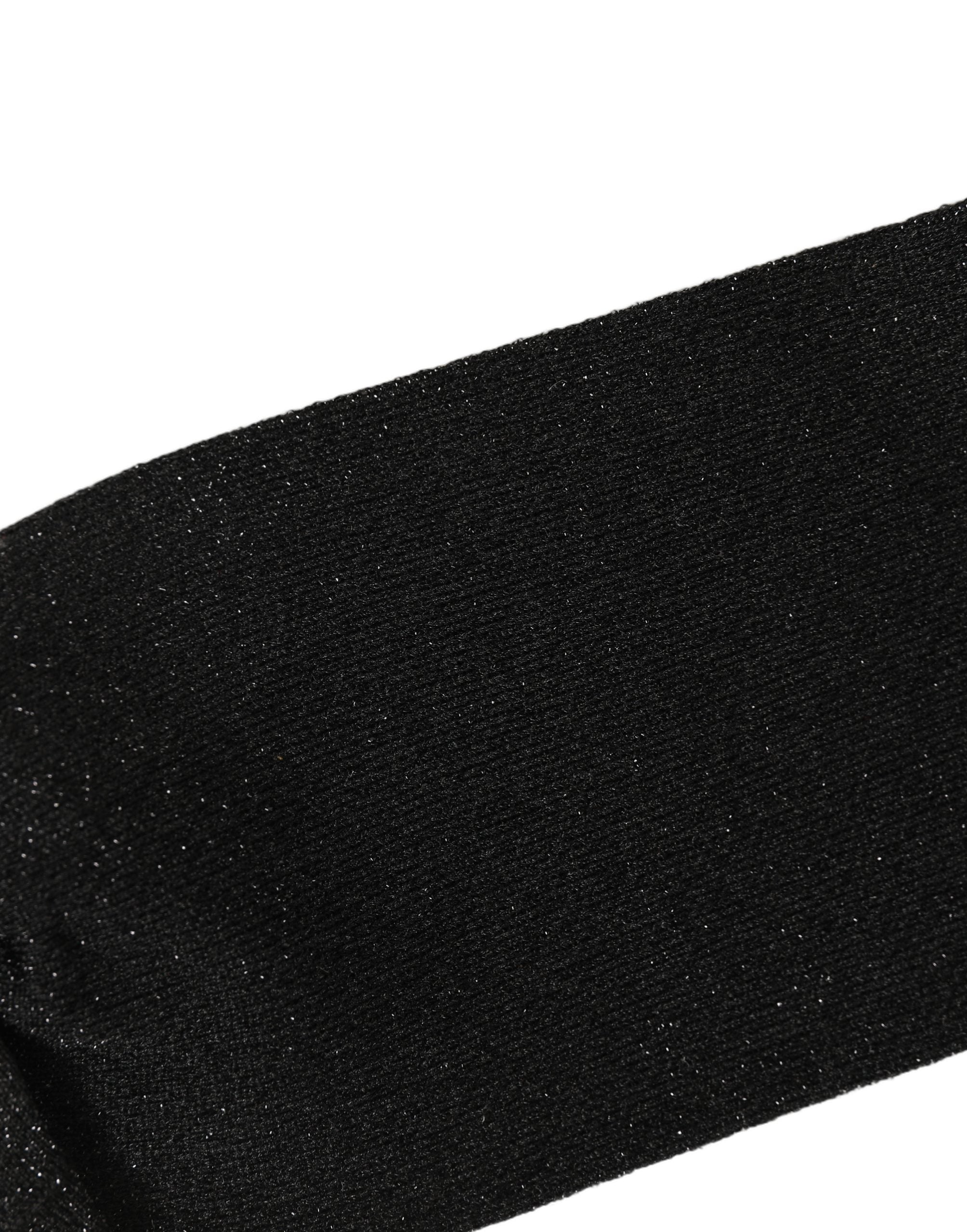 Dolce & Gabbana Men Black Viscose Mid Calf Accessory Socks