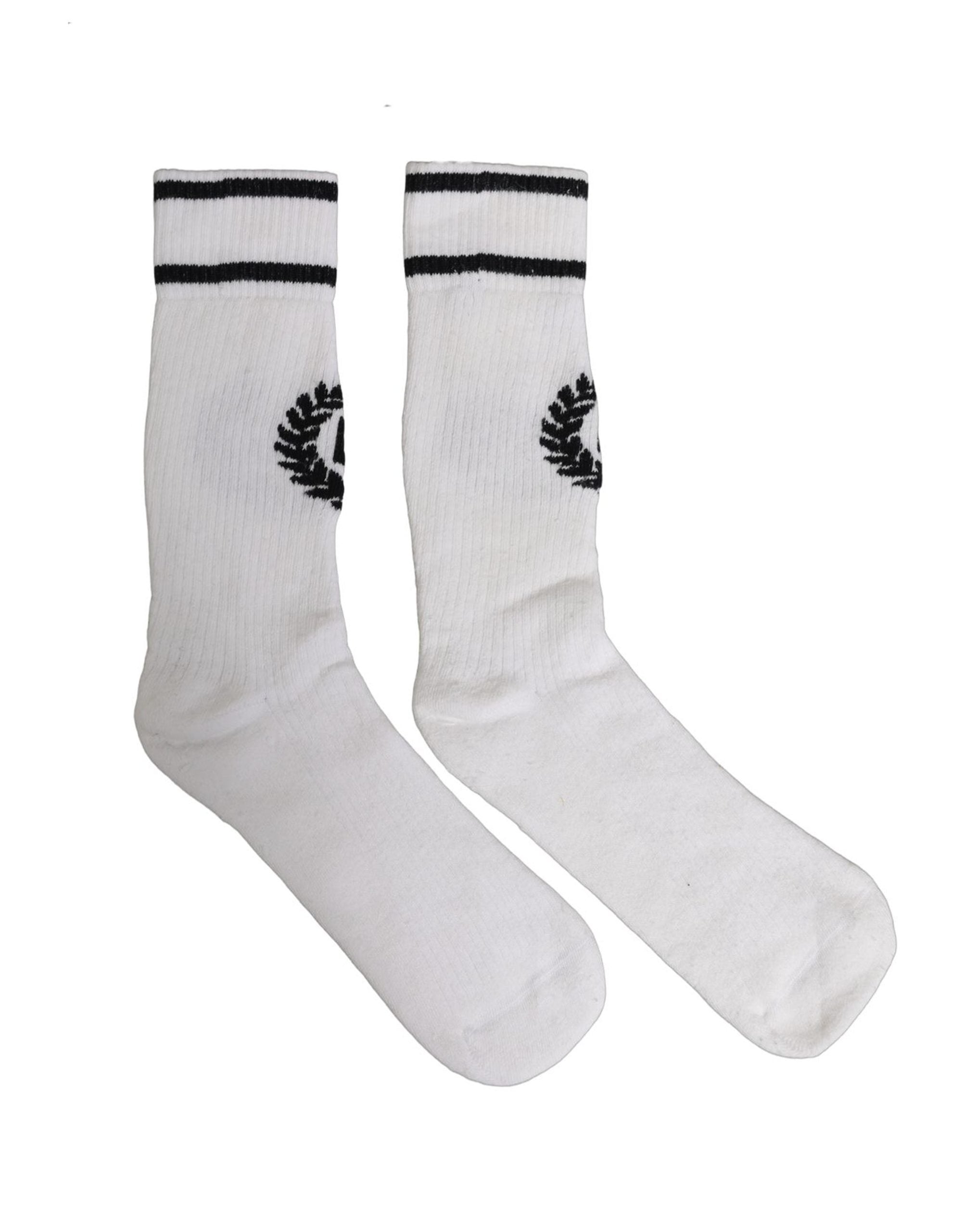 Dolce & Gabbana White Cotton DG Logo Mid Calf Accessory Socks