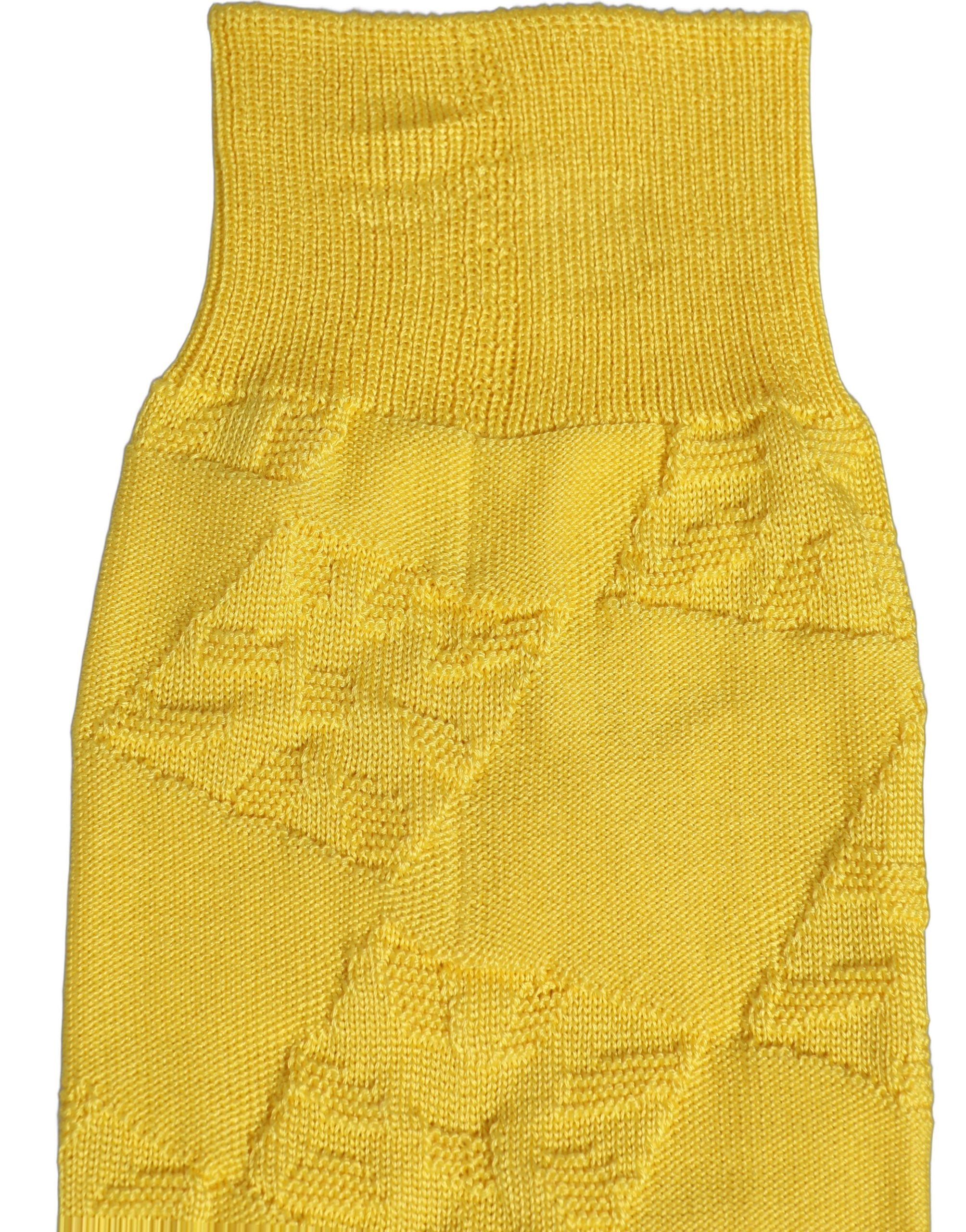 Dolce & Gabbana Men Yellow 100% Silk Mid Calf Accessory Socks