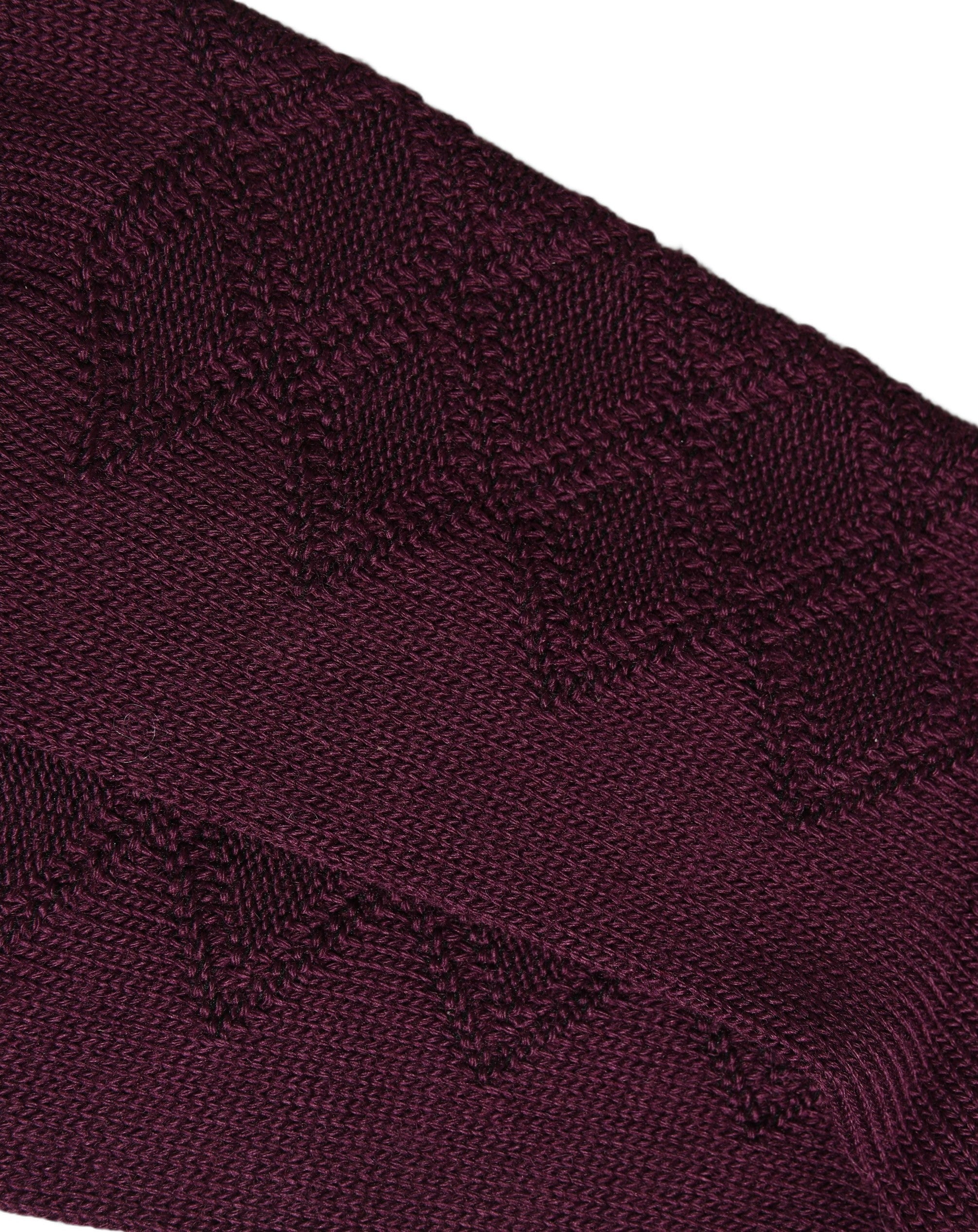Dolce & Gabbana Burgundy Wool Crest Logo Knee High Accessory Socks