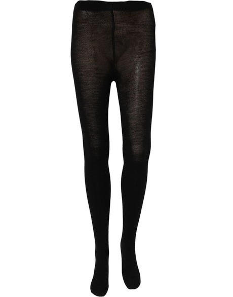 Dolce & Gabbana Black Wool Stretch Tights Stocking Accessory Socks