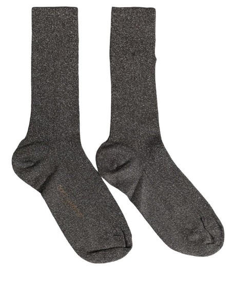 Dolce & Gabbana Dark Gray Viscose Logo Mid Calf Accessory Socks