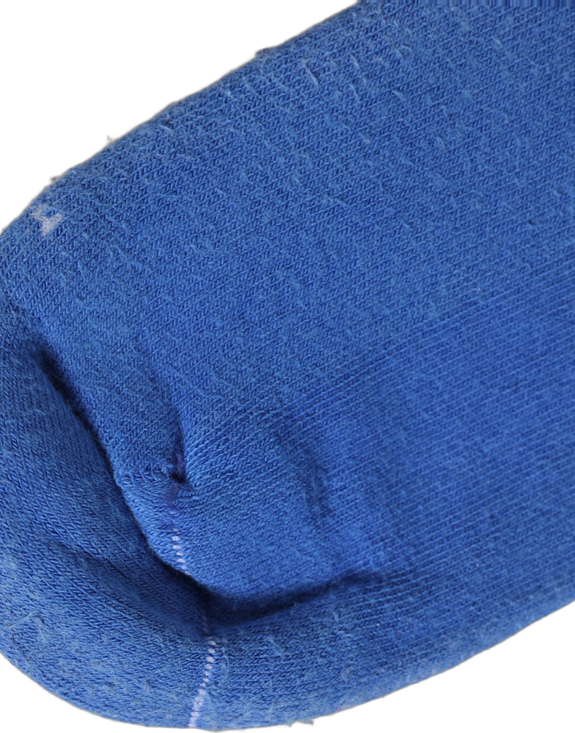 Dolce & Gabbana Blue Cotton Ribbed Mid Calf Women Accessory Socks