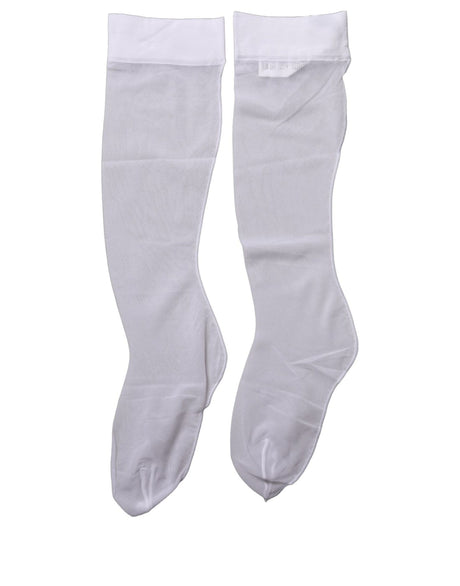 Dolce & Gabbana White Knee High Sheer Nylon Accessory Socks