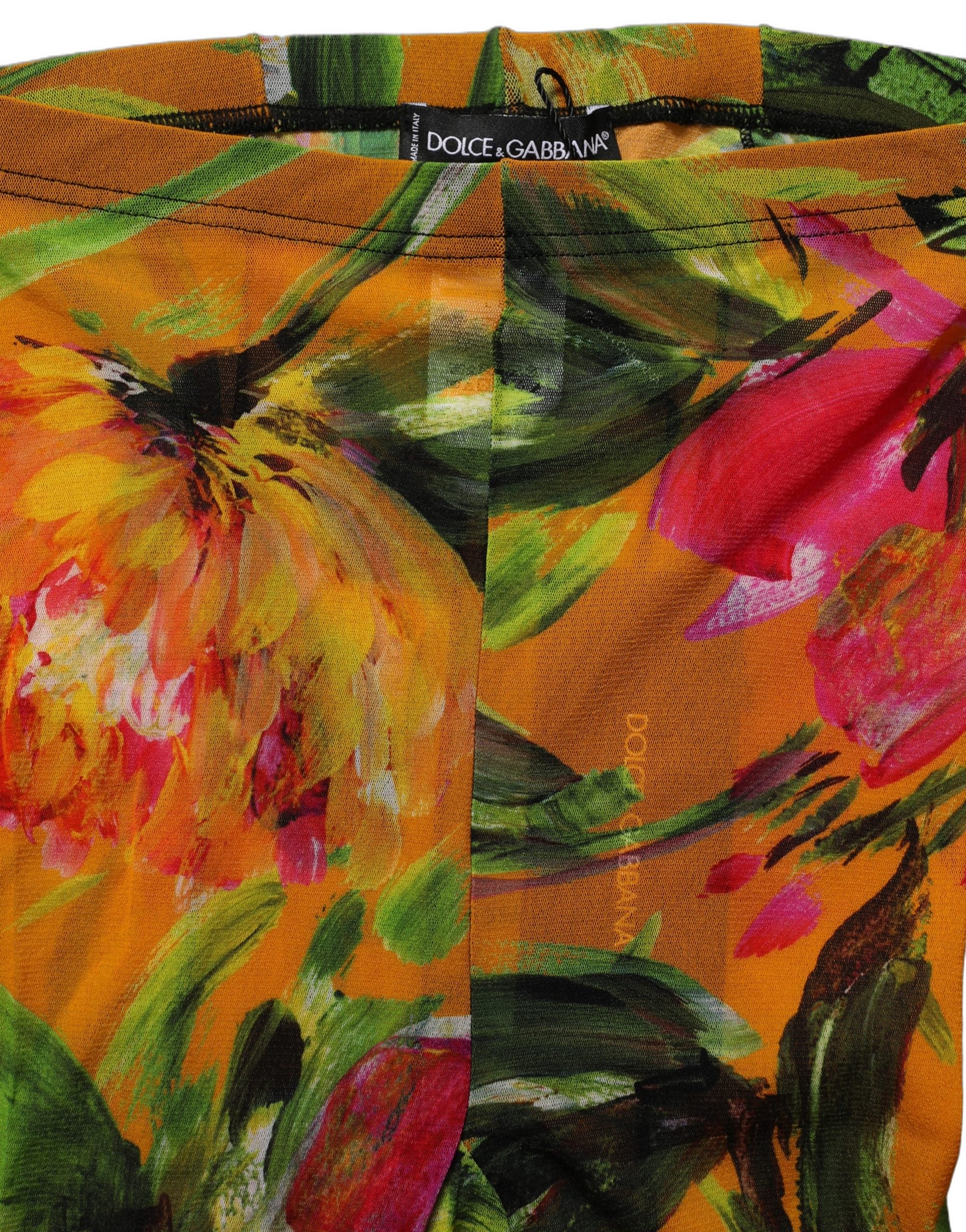 Dolce & Gabbana Floral Nylon Tights Stockings Multicolor Socks