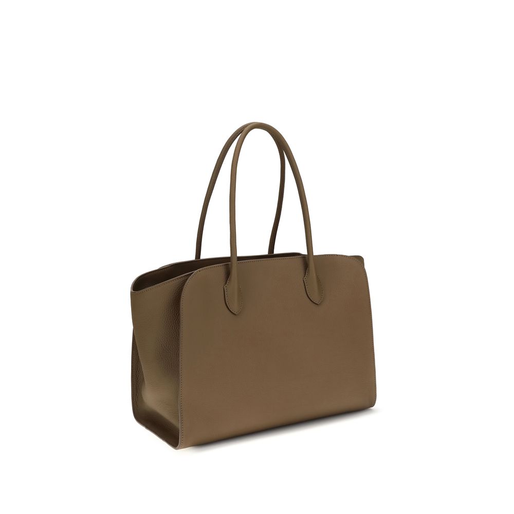 The Row Brown Calf Leather Bos Taurus Shoulder Bag