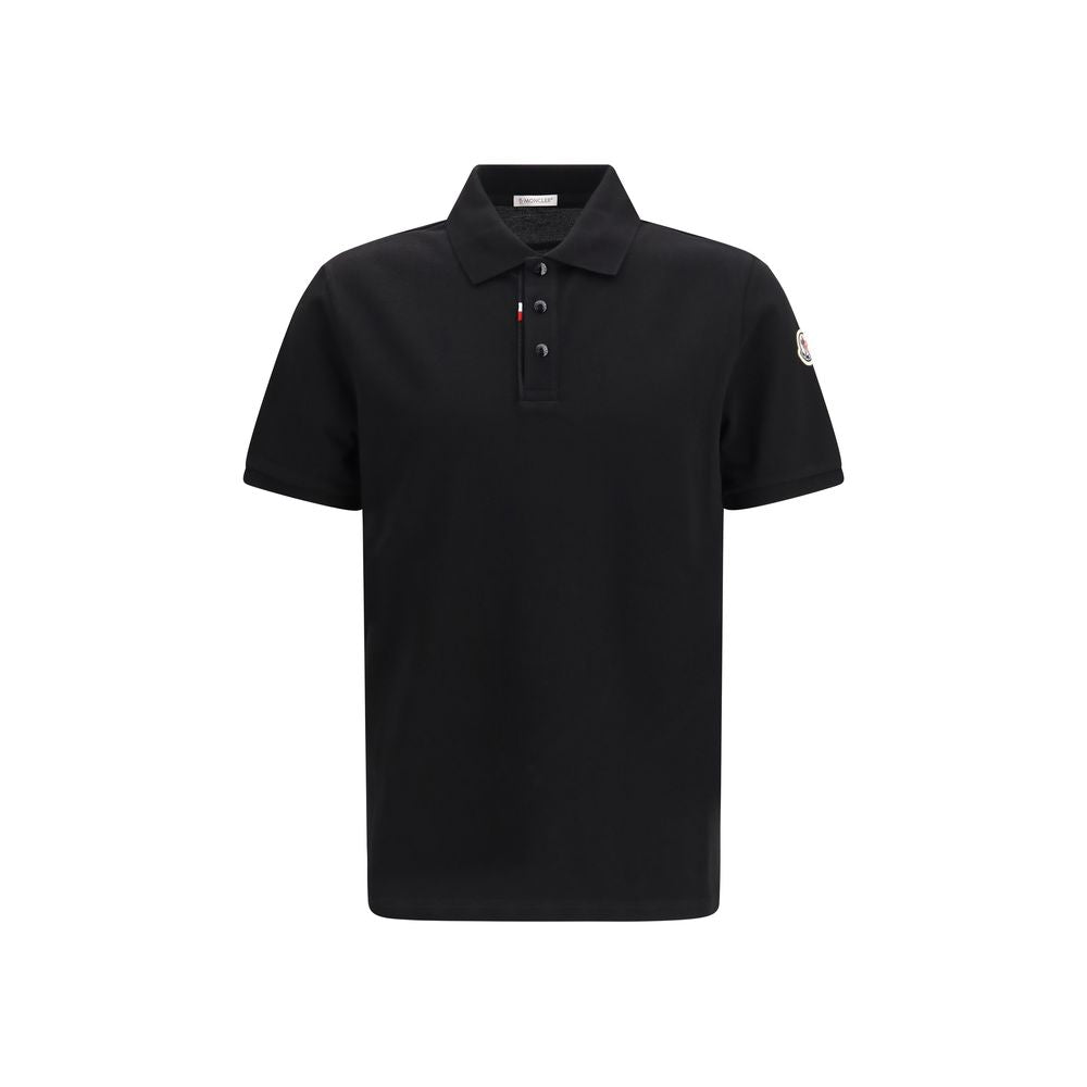 Moncler Black Cotton Polo Shirt
