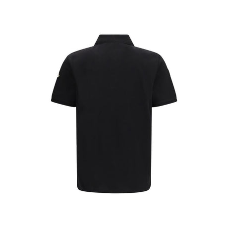 Moncler Black Cotton Polo Shirt