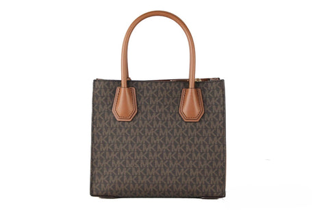 Michael Kors MICHAEL KORS Mercer 35S1GM9M2B Medium Logo And Leather Accordion Crossbody Bag In Brown