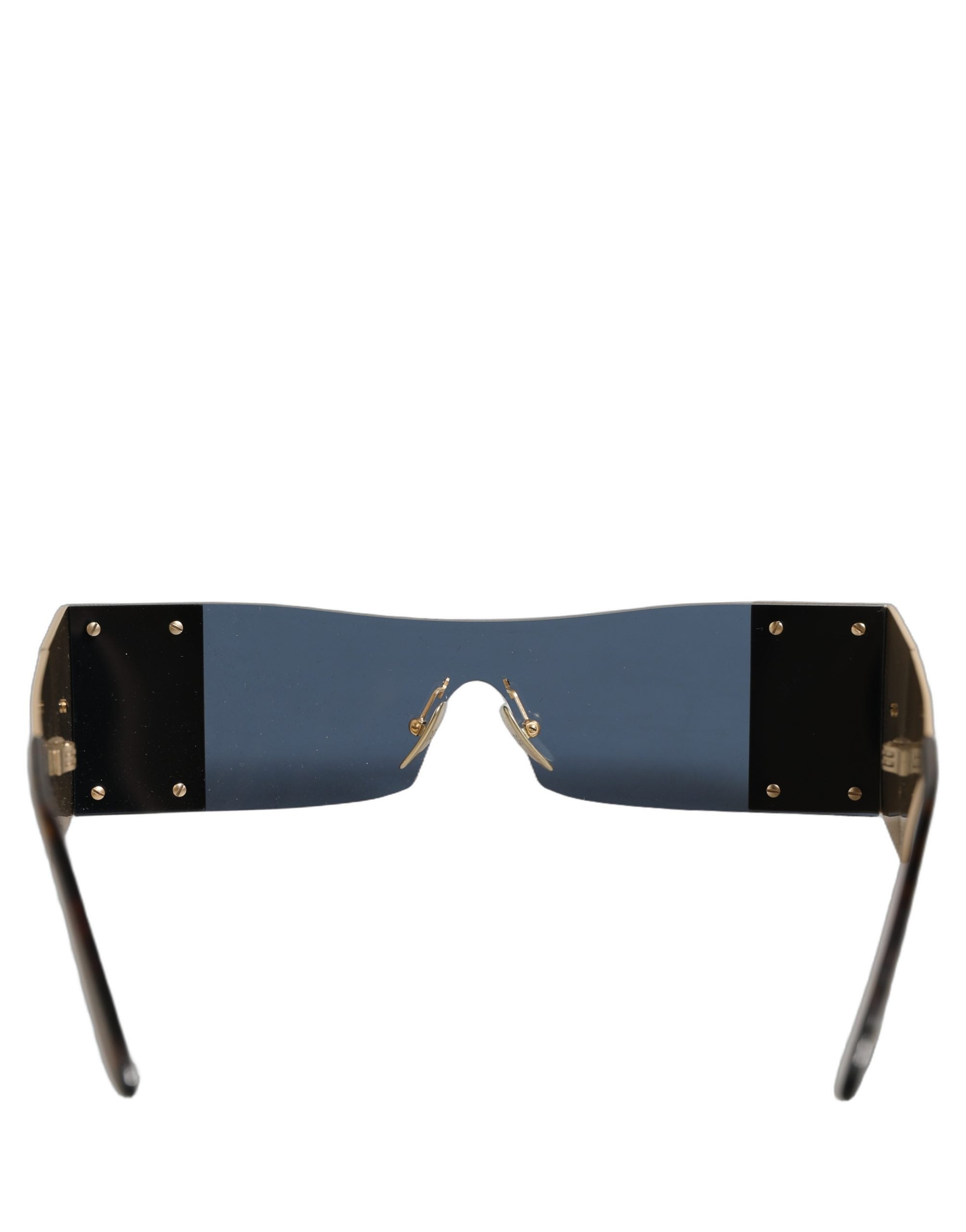 Dolce & Gabbana Gold Metal DG2263 Rectangle Snakeskin Frame Sunglasses