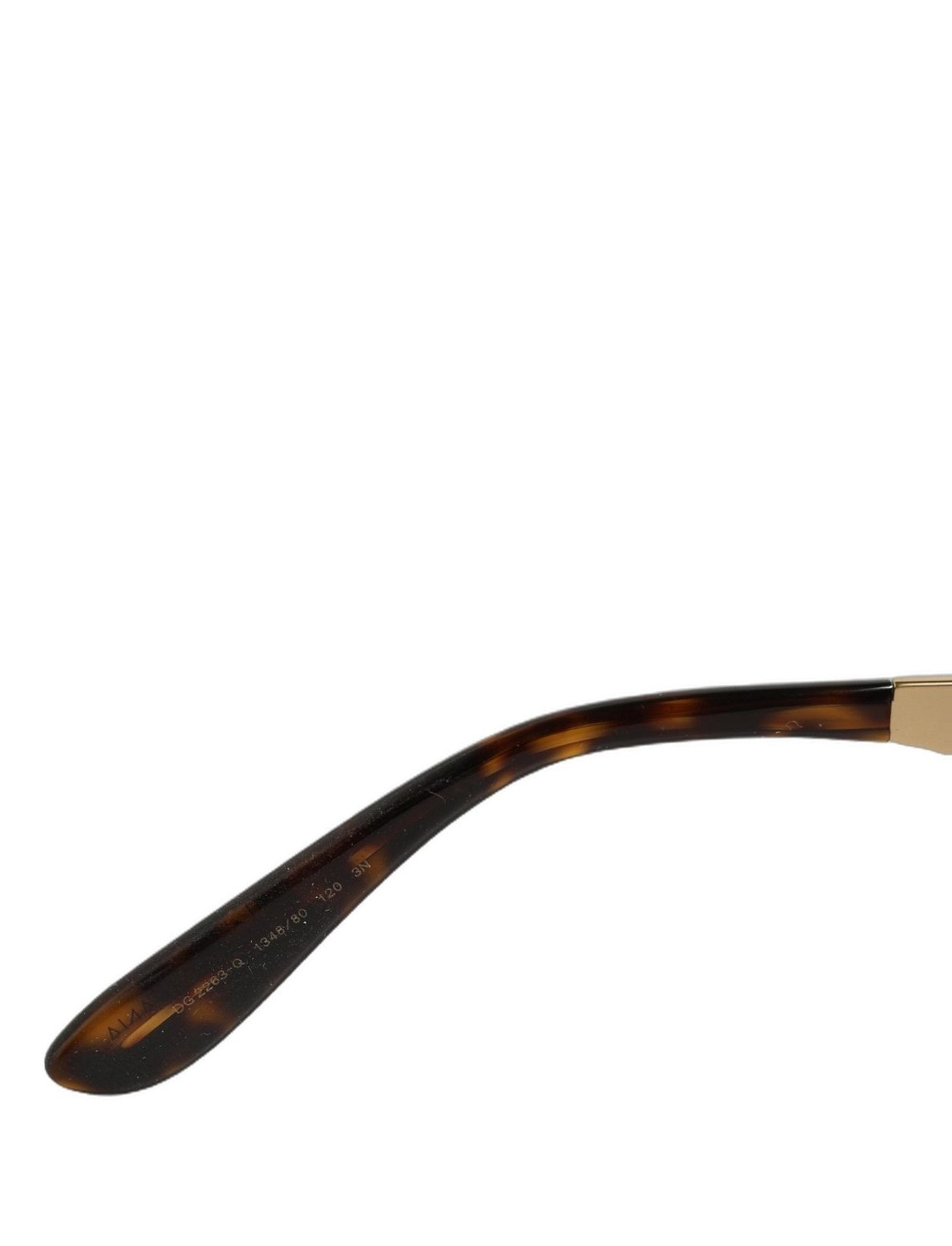 Dolce & Gabbana Gold Metal DG2263 Rectangle Snakeskin Frame Sunglasses