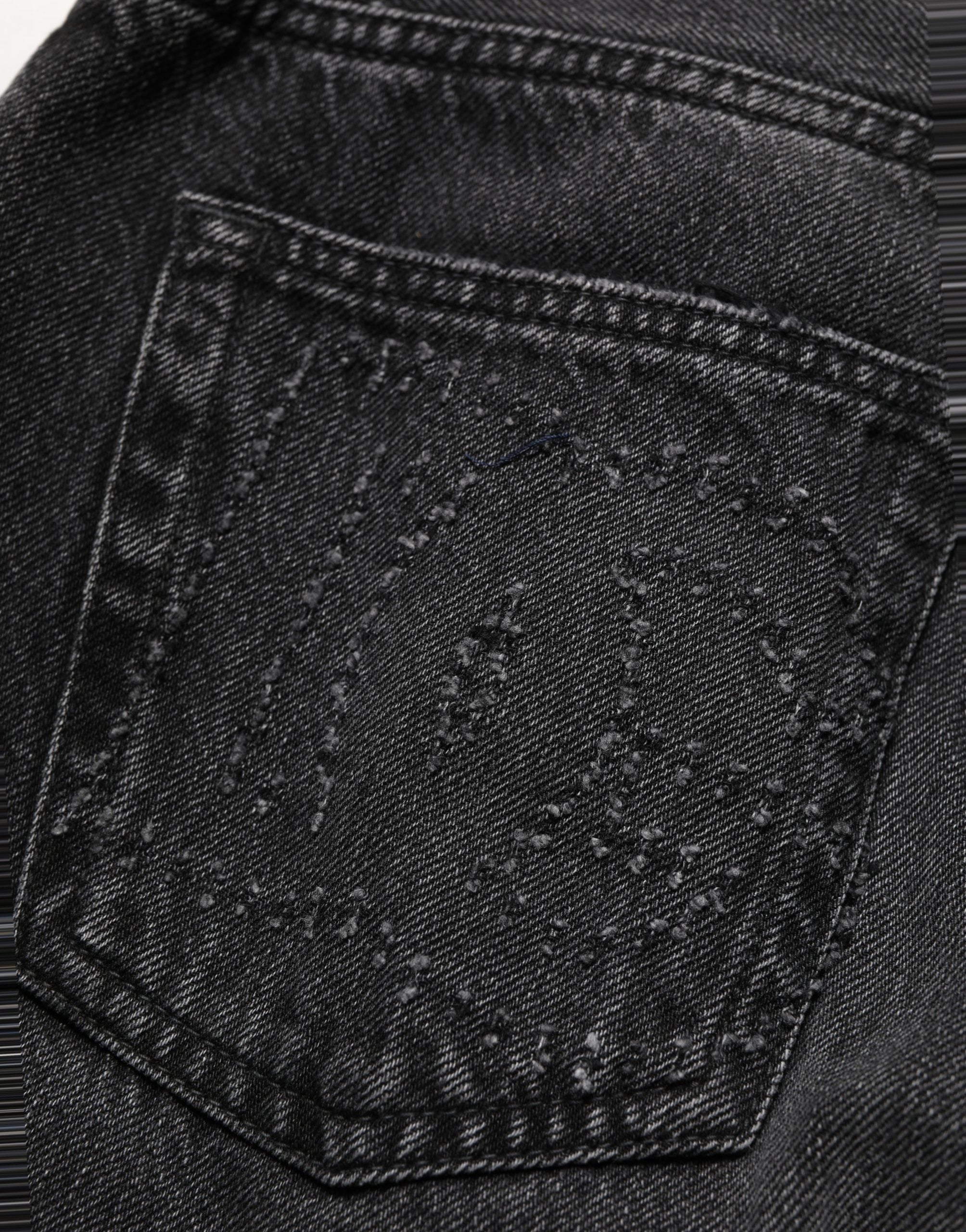 Dolce & Gabbana Dark Gray Cotton WideLeg Oversize Denim Jeans