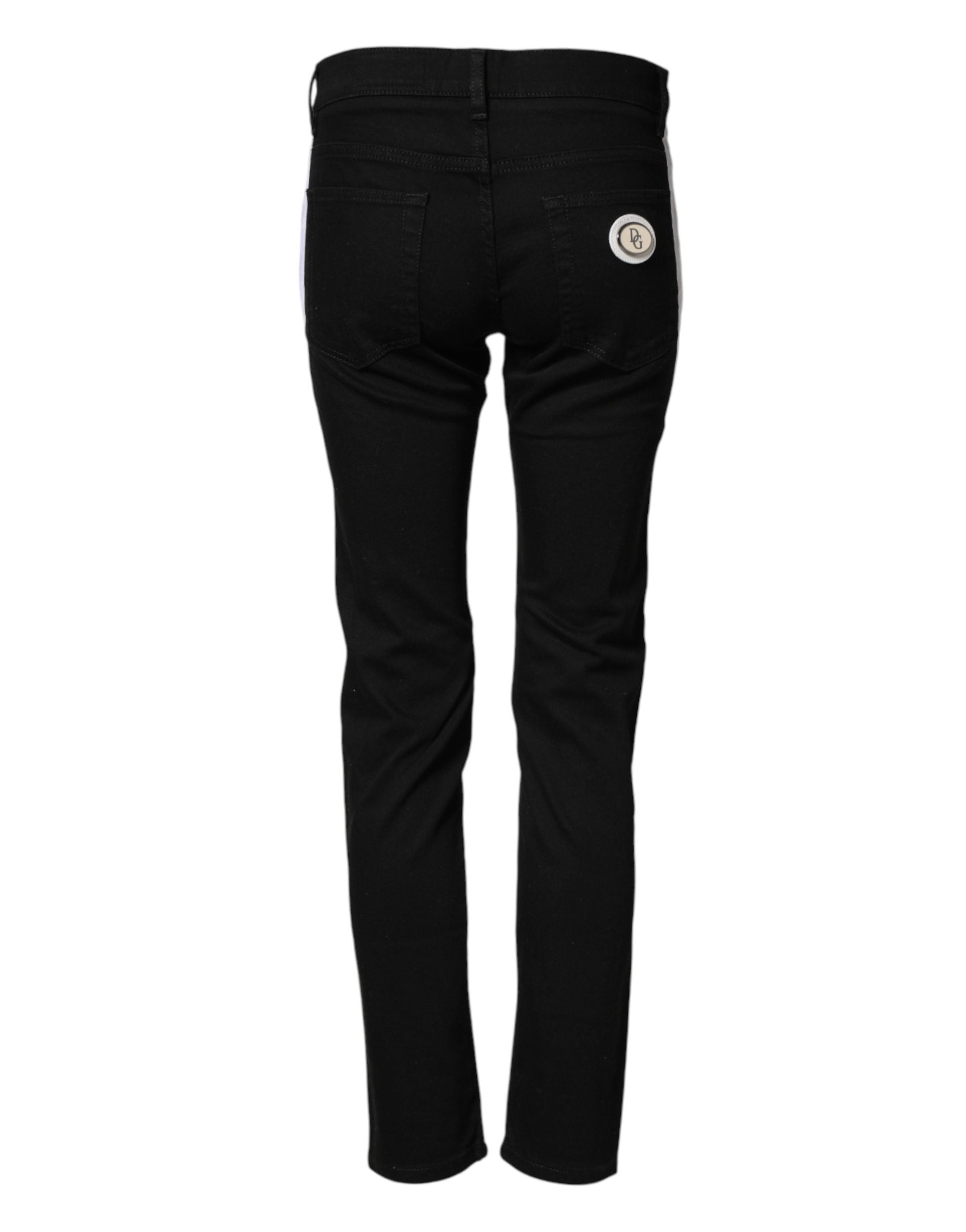 Dolce & Gabbana Black Cotton Stretch Skinny Denim Trouser Jeans