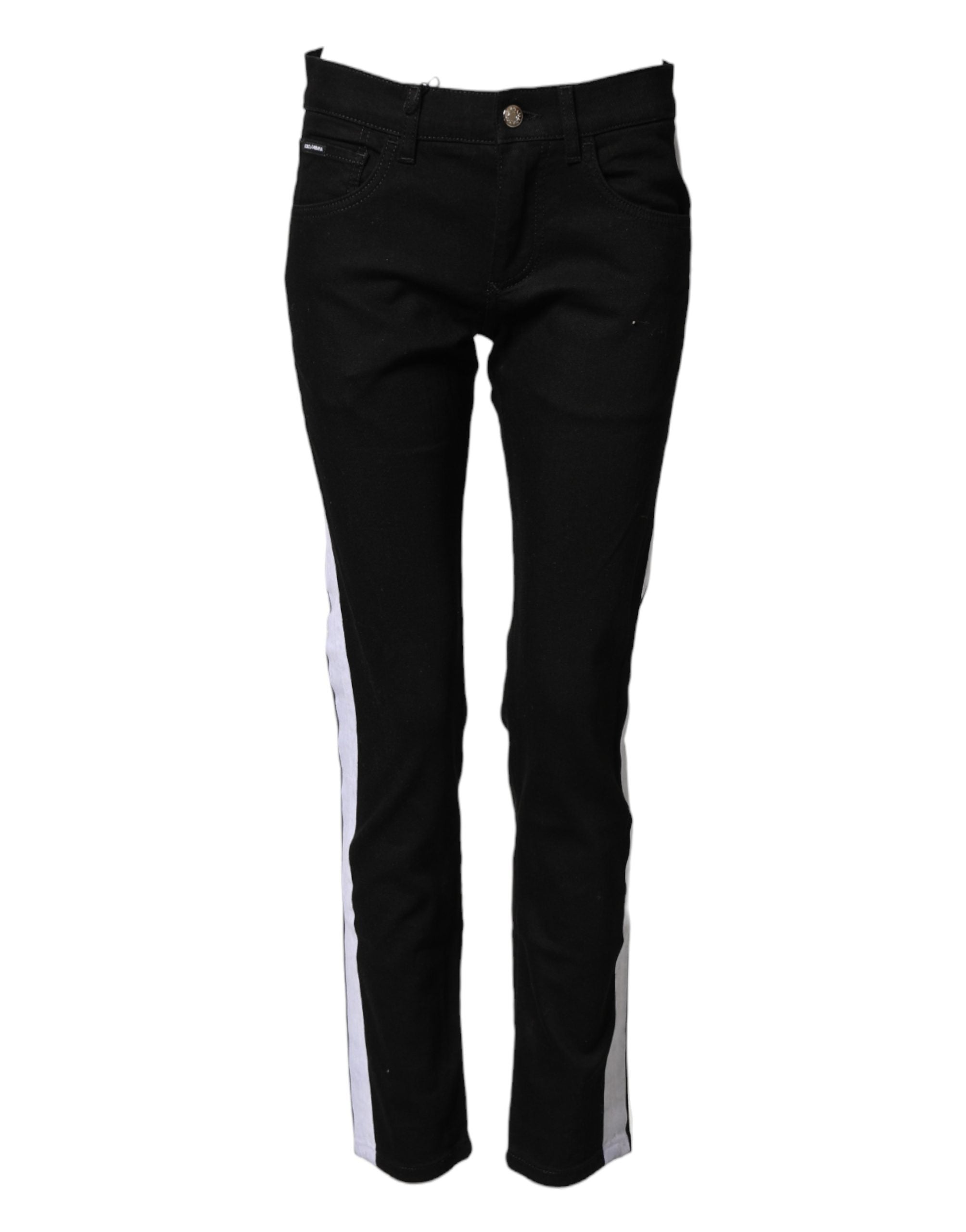 Dolce & Gabbana Black Cotton Stretch Skinny Denim Trouser Jeans