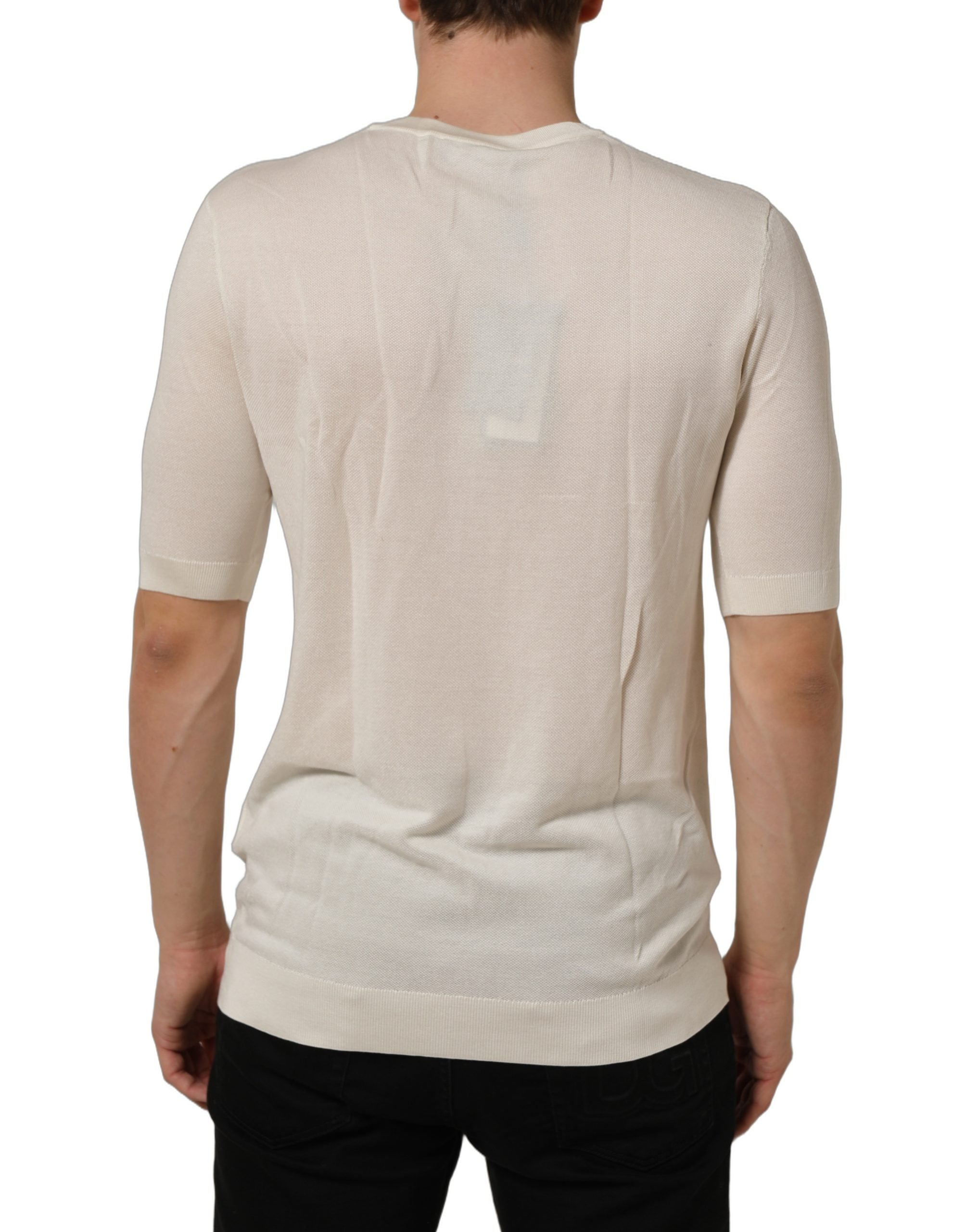 Dolce & Gabbana Off White Crew Neck Short Sleeves T-shirt