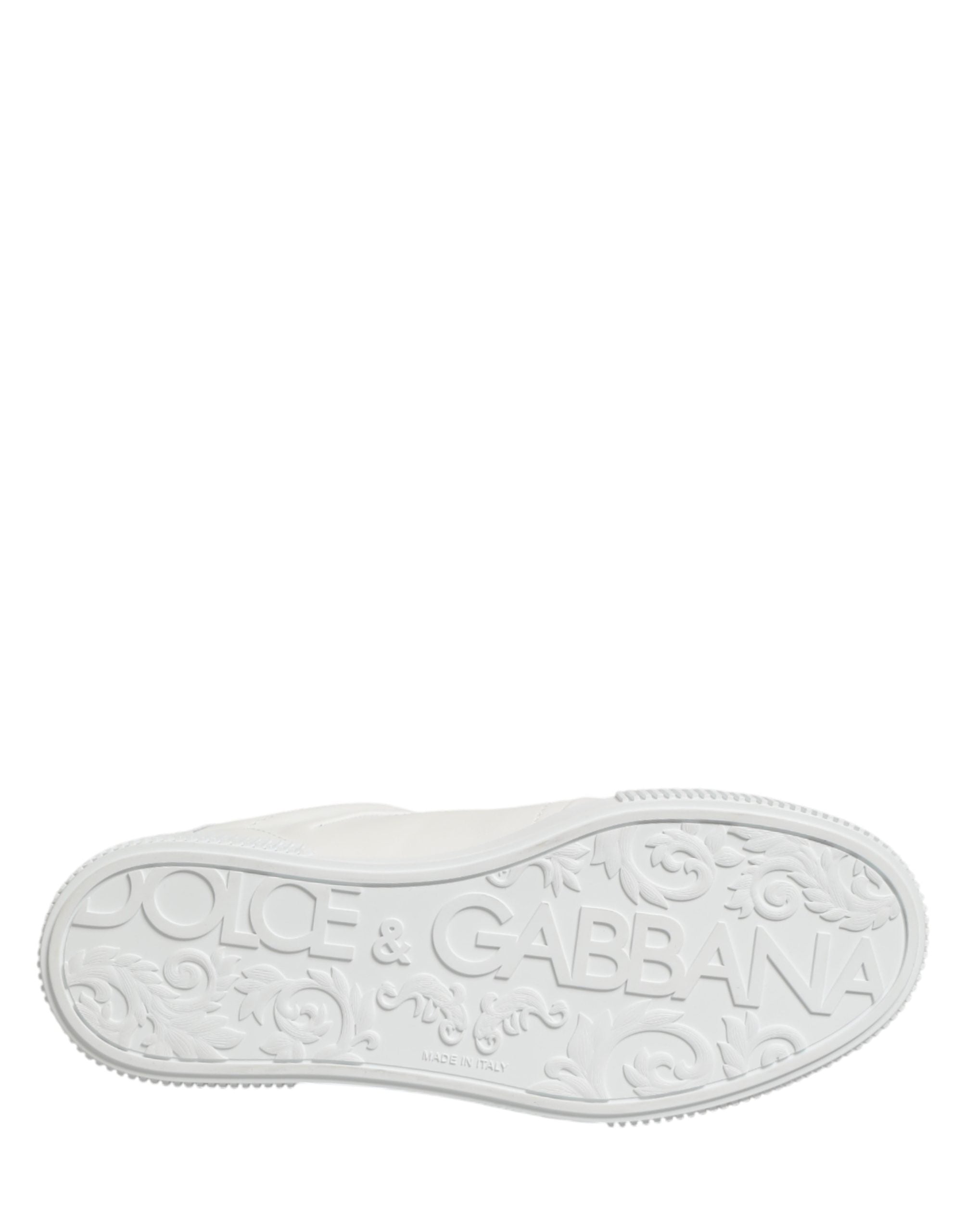 Dolce & Gabbana White Miami Leather Low Top Men Sneakers Shoes