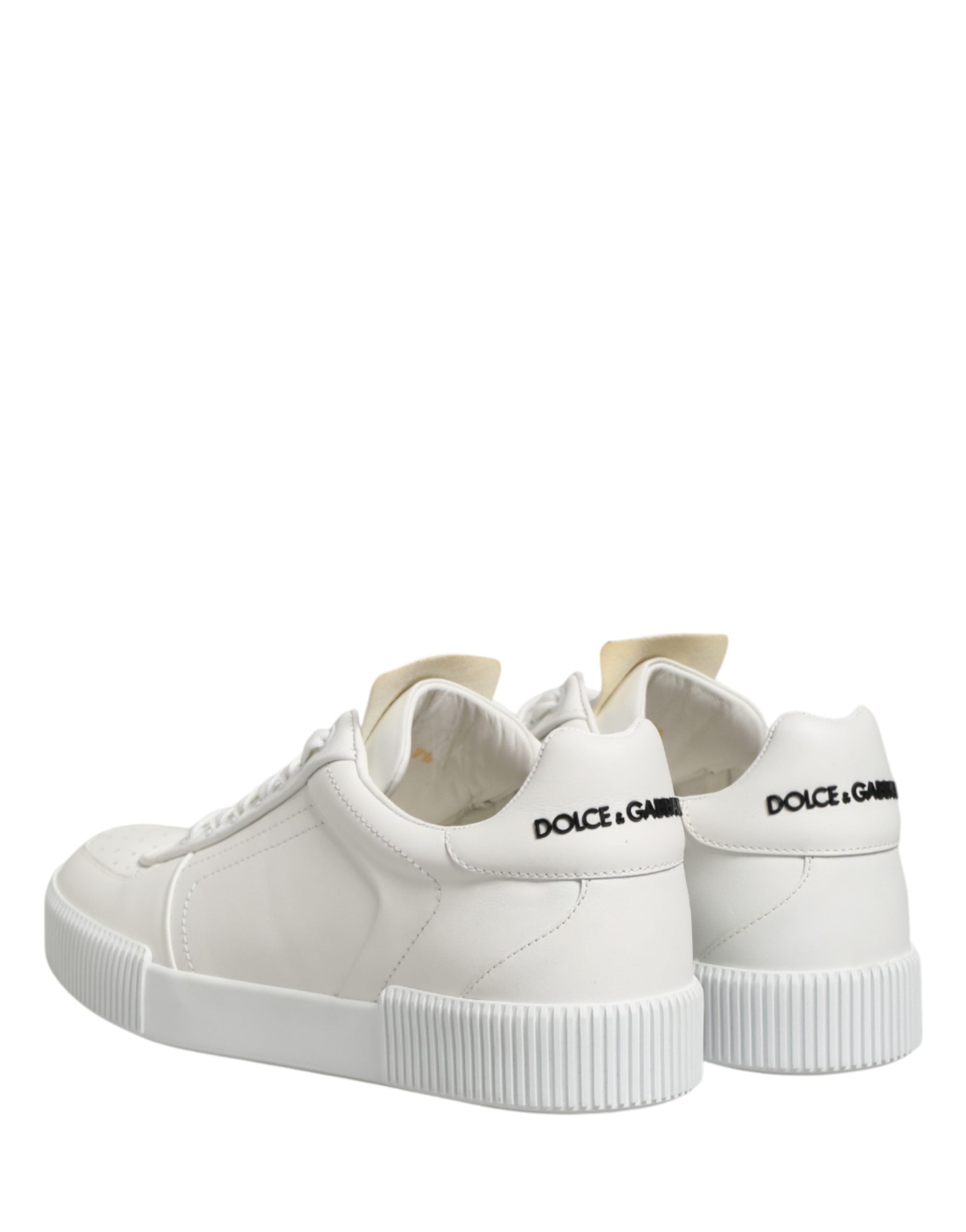 Dolce & Gabbana White Miami Leather Low Top Men Sneakers Shoes