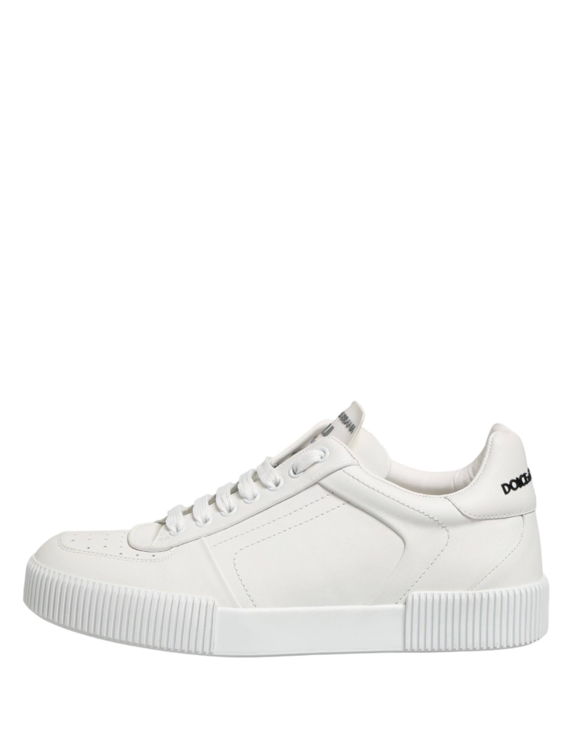 Dolce & Gabbana White Miami Leather Low Top Men Sneakers Shoes