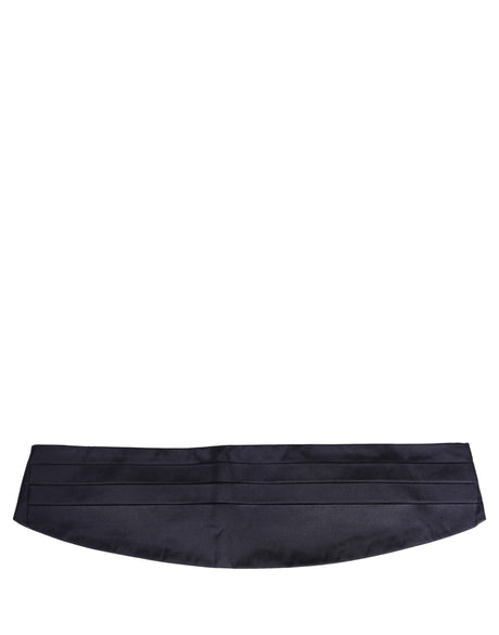 Dolce & Gabbana Dark Blue 100% Silk Belt Waist Cummerbund