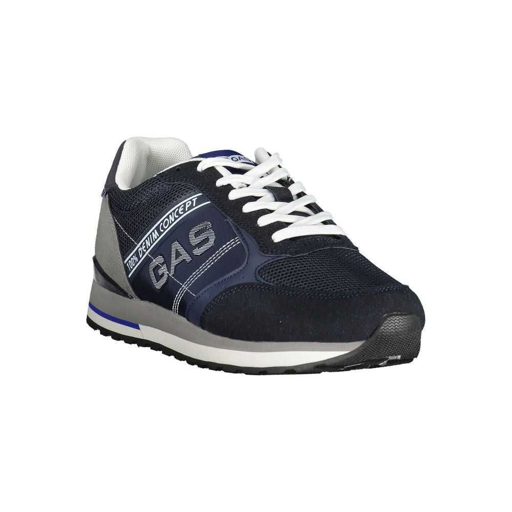 Gas Blue Polyurethane Mens Sneaker
