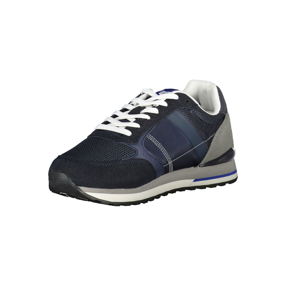 Gas Blue Polyurethane Mens Sneaker