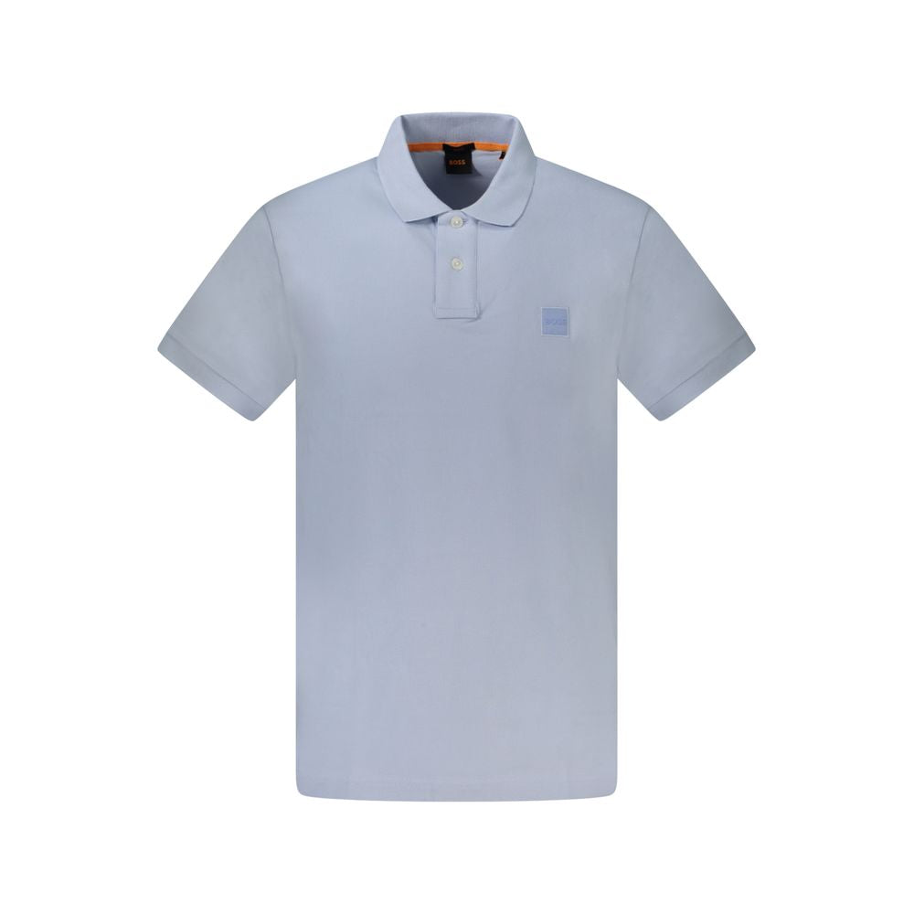 Hugo Boss Light Blue Cotton Men's Polo