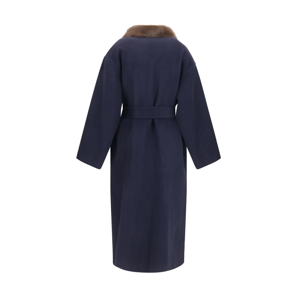 P.A.R.O.S.H. Blue Wool Oves Aries Coat