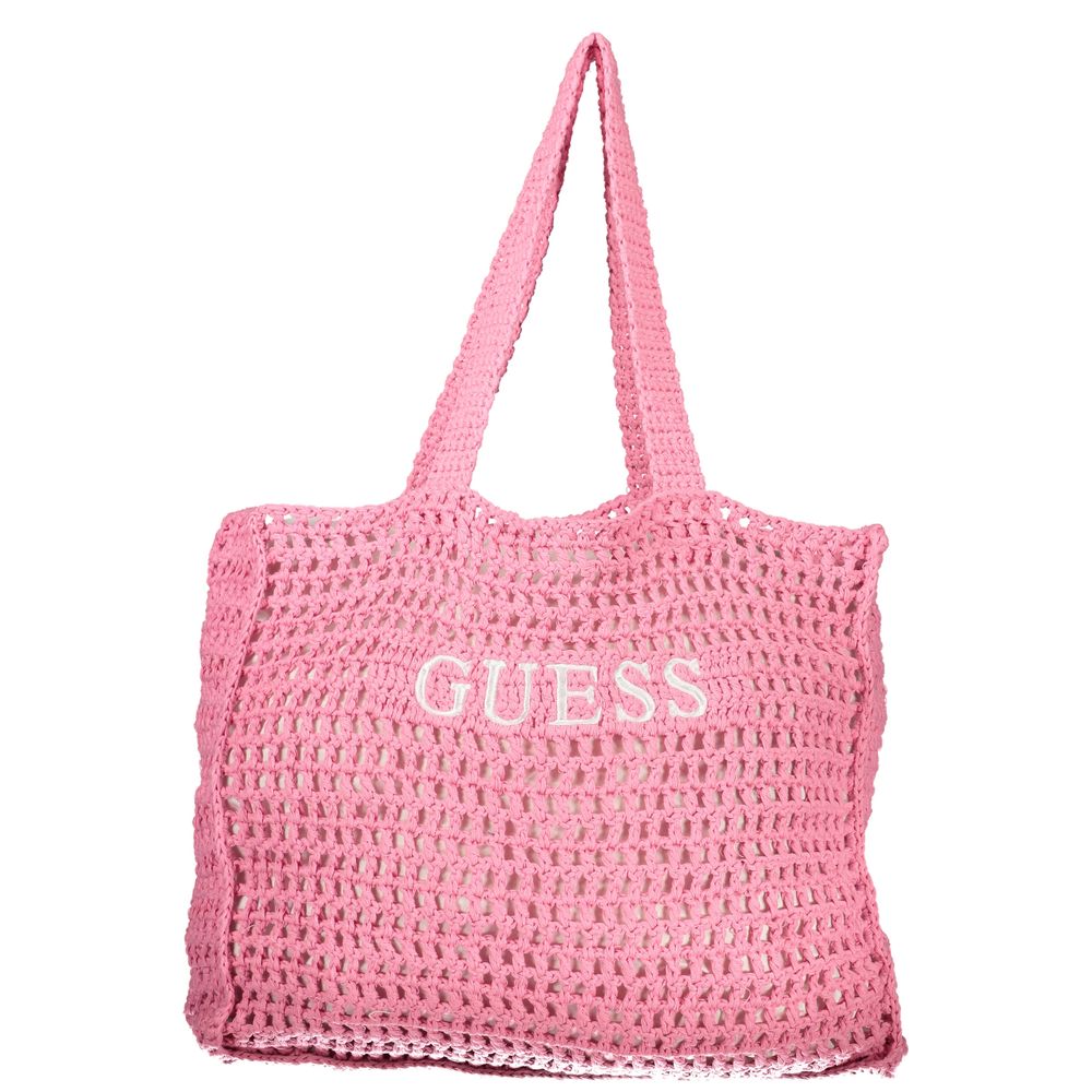 Guess Jeans Pink Cotton Women's Shoulder Bag