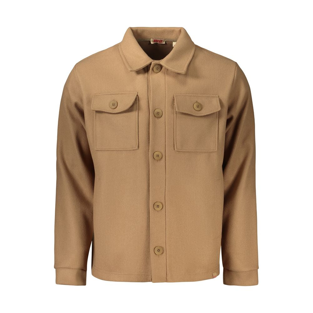 Rifle Brown Cotton Full-Length Jacket