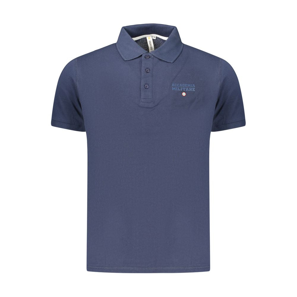 Accademia Militare Blue Cotton Polo Shirt