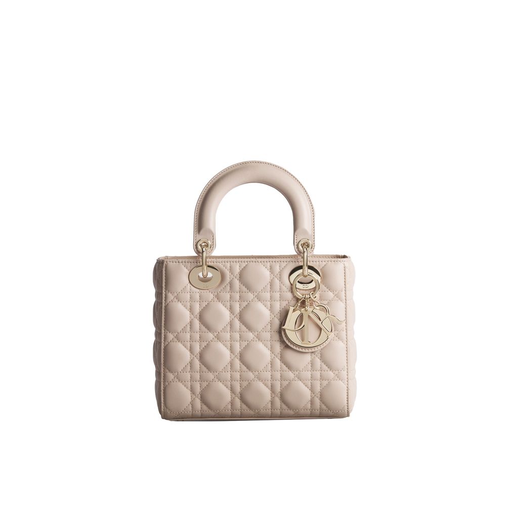 Dior Beige Lamb Leather Shoulder Bag