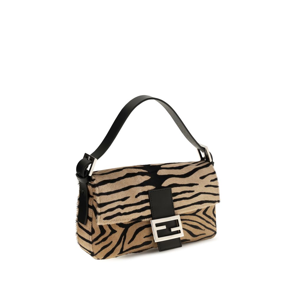 Fendi Beige Calf Leather Bos Taurus Shoulder Bag